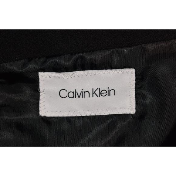 CALVIN KLEIN $200 Black Wool‎ Blend Button Front Overcoat Dress Coat Men's 42R - Picture 3 of 5